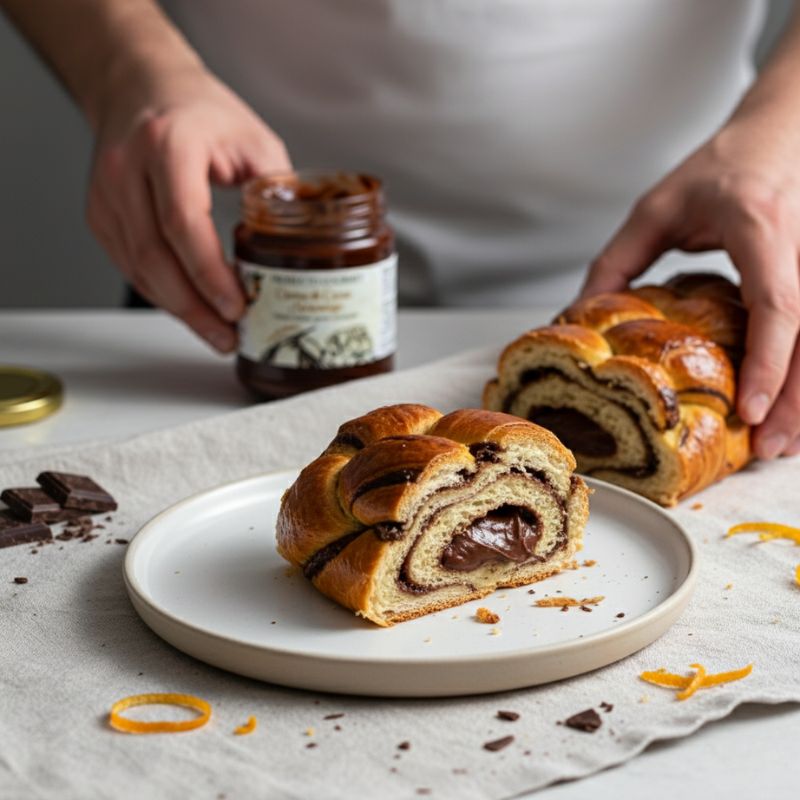 Receta de Trenza de Chocolate y Naranja