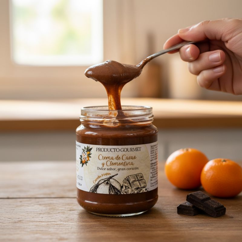 Crema de Cacao 180g - Creamy close up Crema de Cacao y Naranja
