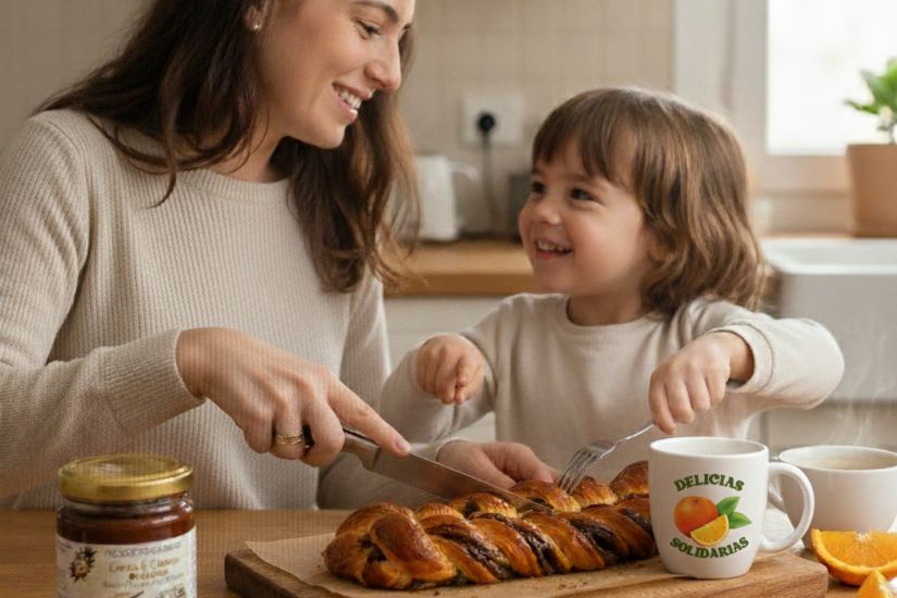 Crema de chocolate y naranja